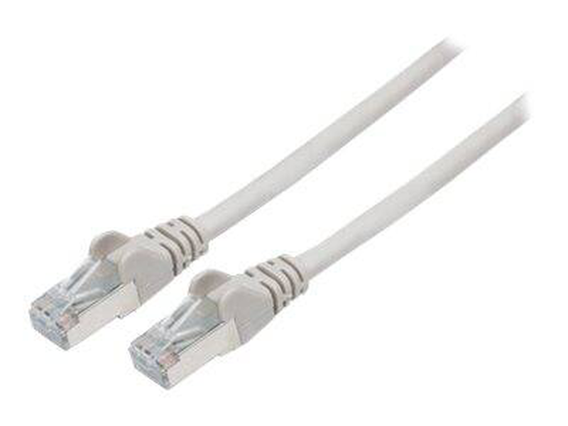 Intellinet network patch cable, cat6, 20m, grey, copper, s/ftp, lsoh / lszh, pvc, rj45, gold plated contacts, snagless, booted, polybag - patch cable - rj-45 (m) to rj-45 (m) - 20 m - sftp, pimf - cat 6 - halogen-free, molded, snagless - grey-null
