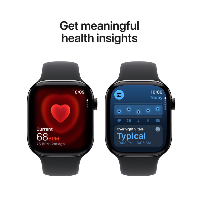 Apple watch series 11 GPS + cellular 46mm aluminium case with black sport band - m/l-null