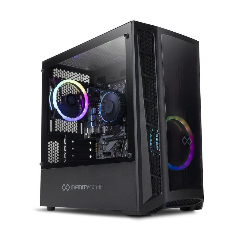 Infinity gear core 4 rev.5 (core i3-12100/8GB ddr4/480GB SSD/windows) desktop pc-null