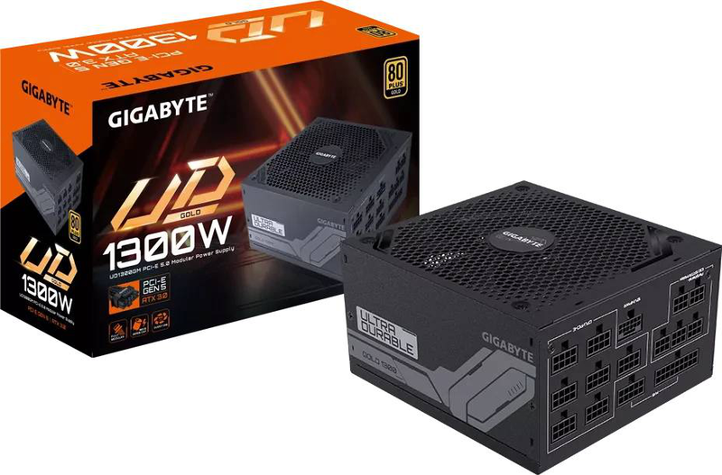 Gigabyte ud1300gm pg5 1300w gp-ud1300gm pg5 atx 3.0 fully modular power supply 80 plus gold pcie 5.0 black-null