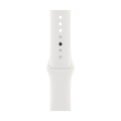 45mm white sport band, White, medium