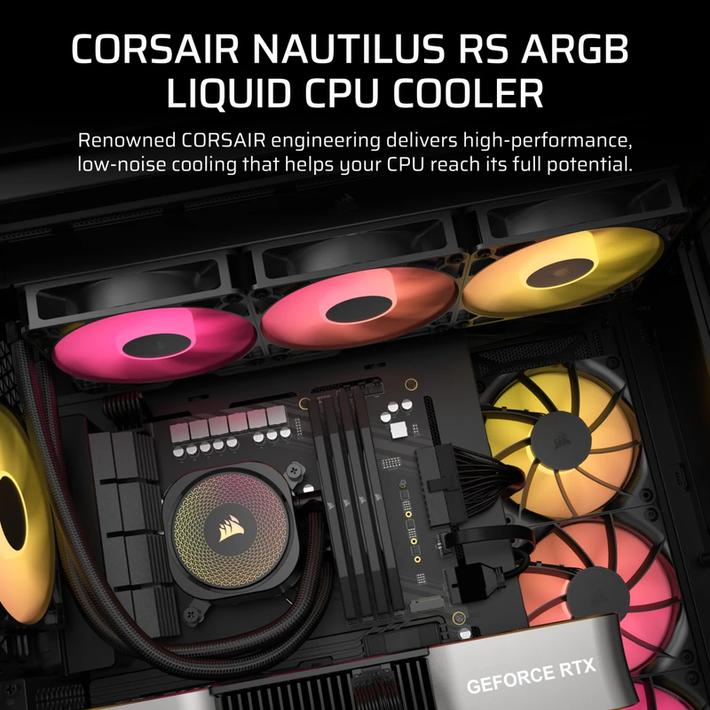Corsair nautilus 360 rs argb liquid CPU water cooler black (cw-9060093-ww)-null