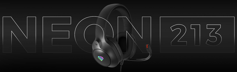 Genesis neon 213 rgb wired gaming headset 50mm drivers led lighting built-in mic 3.5mm USB black-null