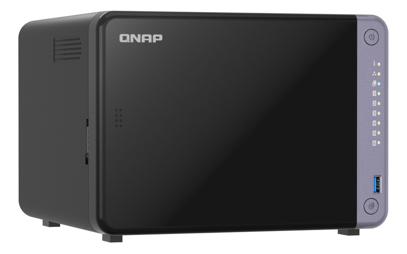 Qnap ts-632x 6-bay nas arm quad-core 4GB ddr4 dual 10GBe sfp+ dual 2.5GBe diskless black ts-632x-4g-null