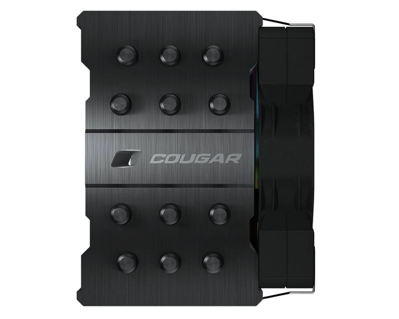 Cougar forza 85 argb cgr-fza85-argb single-tower CPU cooler 6 heatpipes 120mm argb fan intel AMD am5 black-null