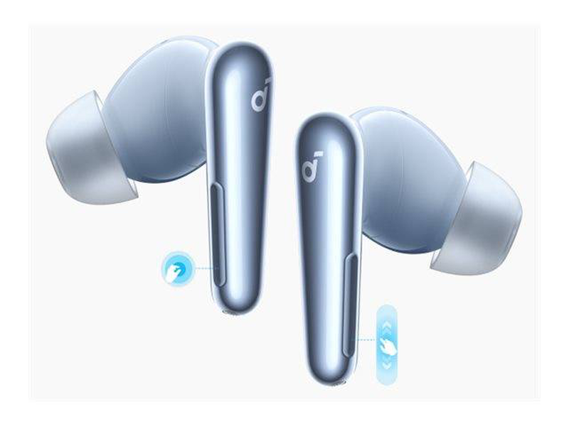 Soundcore liberty 4 pro true wireless anc earbuds coaxial dual drivers ldac bluetooth 5.3 ipx5 40h light blue-null