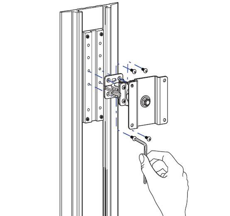 Ergotron 97-091 track mount bracket kit for lx mx hx arms and pivots on wall track aluminium-null