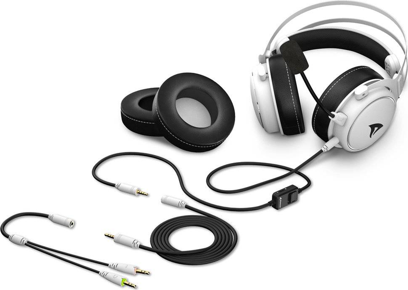 Sharkoon skiller sgh50 white headphones 3.5mm jac / for ps4, PS5, xbox series x, , medium-null