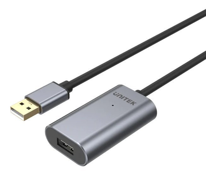 Unitek uce USB-a 2.0 active extension cable alum 5.0m y-271, , medium-null
