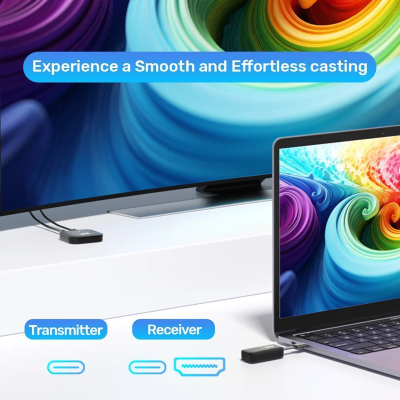 Unitek vc wireless USB-c to HDMI extender kit up to 50m v1184a, , medium-null