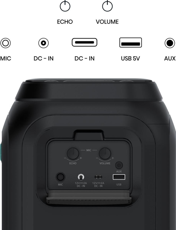 Hisense party rocker 160 &phi;&omicron;&rho;&eta;&tau;ό &eta;&chi;&epsilon;ί&omicron; karaoke 160w έ&omega;&sigmaf; 12 ώ&rho;&epsilon;&sigmaf;-null