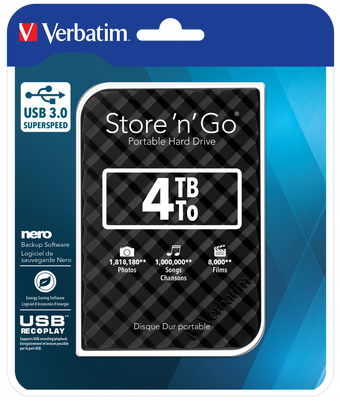 HDD USB 3.0 4TB 2,5(9,5mm) verbatim black, , medium