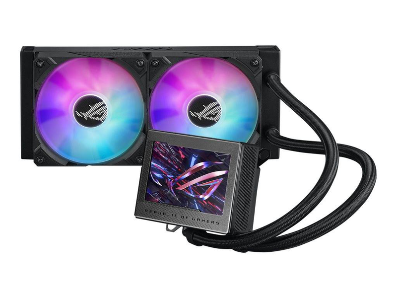 Asus rog ryujin III 240 argb aio liquid CPU cooler 240mm 3.5 inch lcd asetek lga1700 am5 am4 black-null