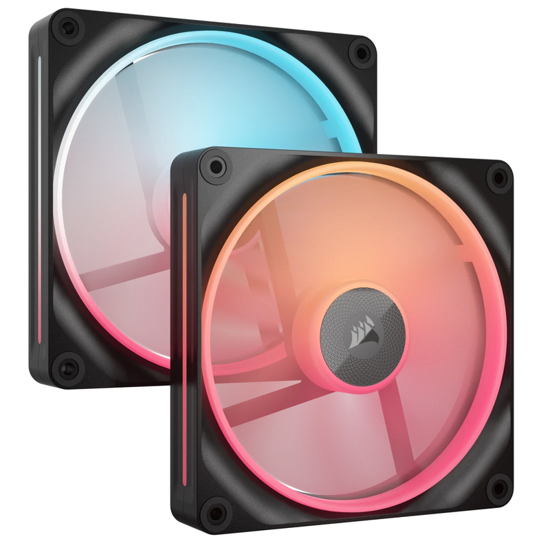 Corsair icue link lx140-r rgb 140mm pwm reverse fans starter kit black (co-9051052-ww)-null