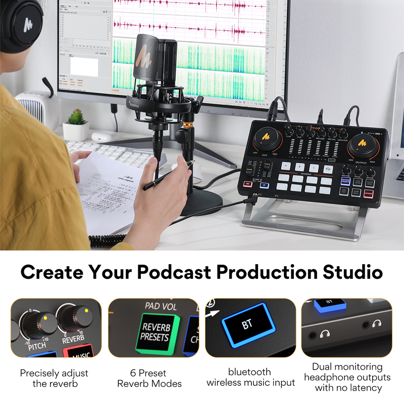 Maono streaming audio mixer console advanced ame2 image number null