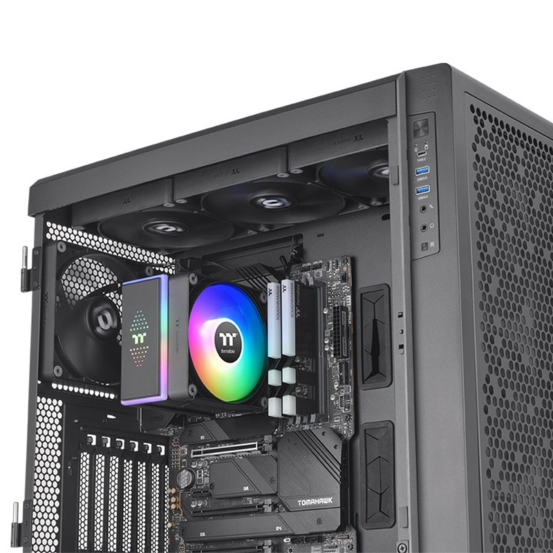 Thermaltake astria 400 argb single-tower CPU Air cooler, 230w, 6 heatpipes, 120mm argb pwm fan, black-null