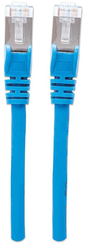 Intellinet network patch cable, cat6, 10m, blue, copper, s/ftp, lsoh / lszh, pvc, rj45, gold plated contacts, snagless, booted, polybag - patch cable - rj-45 (m) to rj-45 (m) - 10 m - sftp, pimf - cat 6 - halogen-free, molded, stranded - blue-null