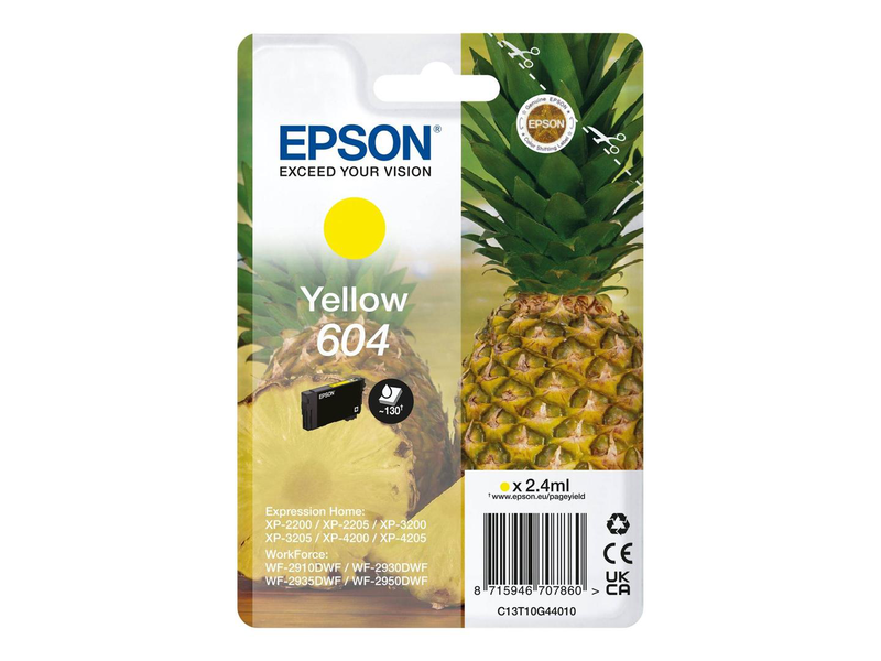 Epson 604 yellow original ink cartridge | c13t10g44010 | 2.4 ml, , medium-null