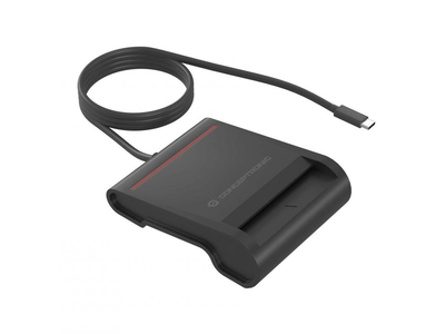 Conceptronic scr01bc USB-c smart id card reader USB 2.0 eid dnie iso7816 class a/b/c pc/sc plug and play black, Black, medium
