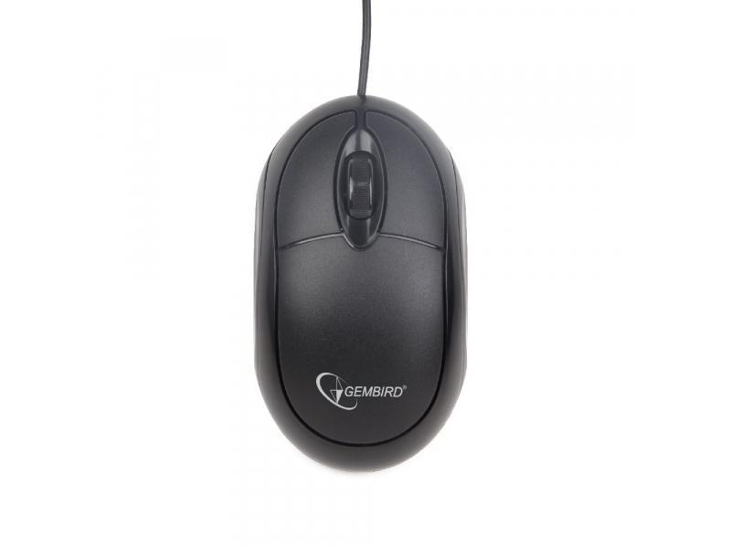Gembird mus-u-01 - mouse - right and left-handed - optical - 3 buttons - wired - USB - black, , medium-null
