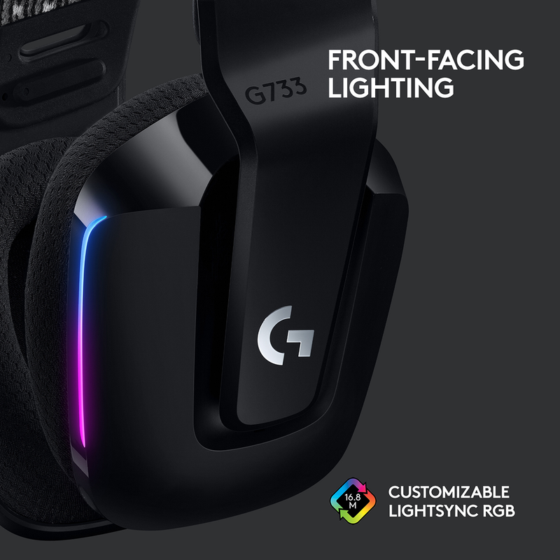G733 lightspeed wireless lightsync rgb with blue vo!ce- black image number null