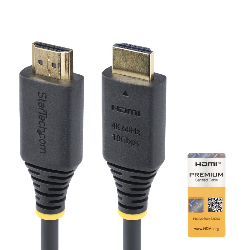 Startech.com 1.5m premium certified high speed HDMI cable | HDMI 2.0 | 4k 60hz | gold connectors-null