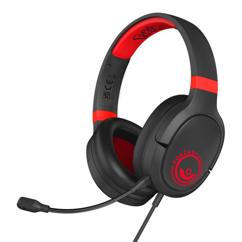 Otl pro g1 pokemon poke ball black and red gaming headphones 0600, , medium-null