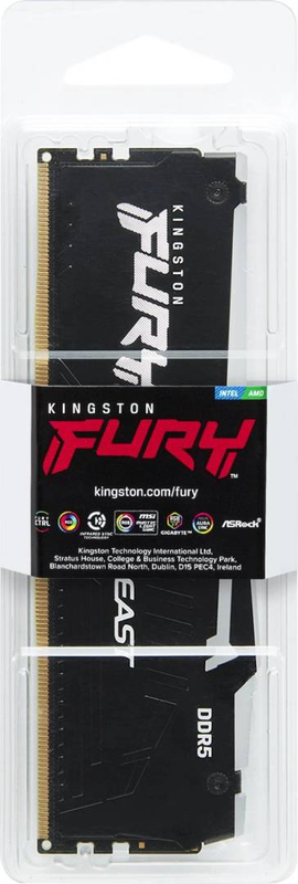Kingston fury beast rgb black ddr5 32GB (1x32GB) 5600mt/s cl36 dimm memory kf556c36bbe2a-32 AMD expo intel xmp-null