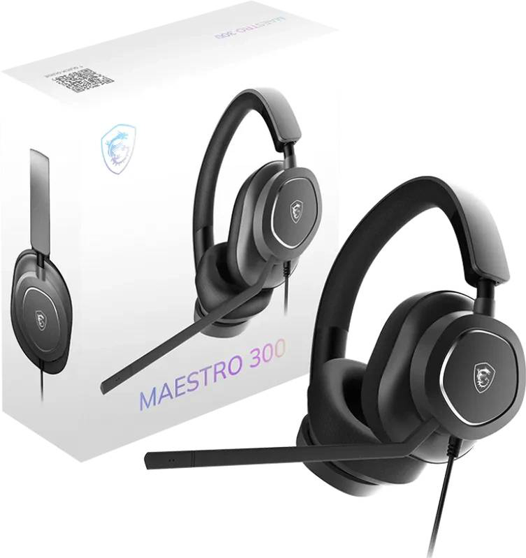 Msi maestro 300 wired USB-c gaming headset os3-8zc8001-000 40mm neodymium hi-res nahimic detachable mic black-null