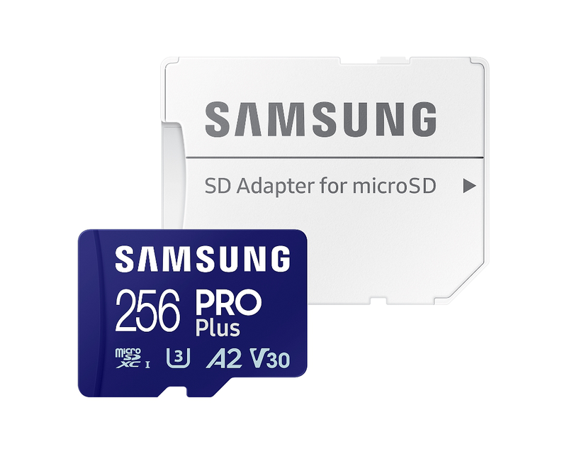 256GB micro sd memory card samsung pro plus v30 with adaptor (mb-md256sa/eu)-null