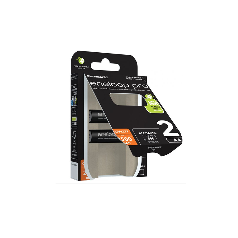 Product image: Eneloop rechargeable batteries panasonic pro aa 2500mAh 1.2v 2pcs, , medium-null
