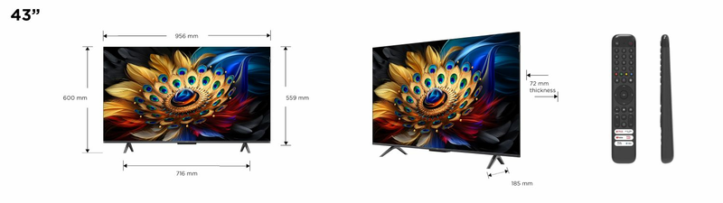 Tcl smart TV 43" 4k QLED 43c655 (2024)-null