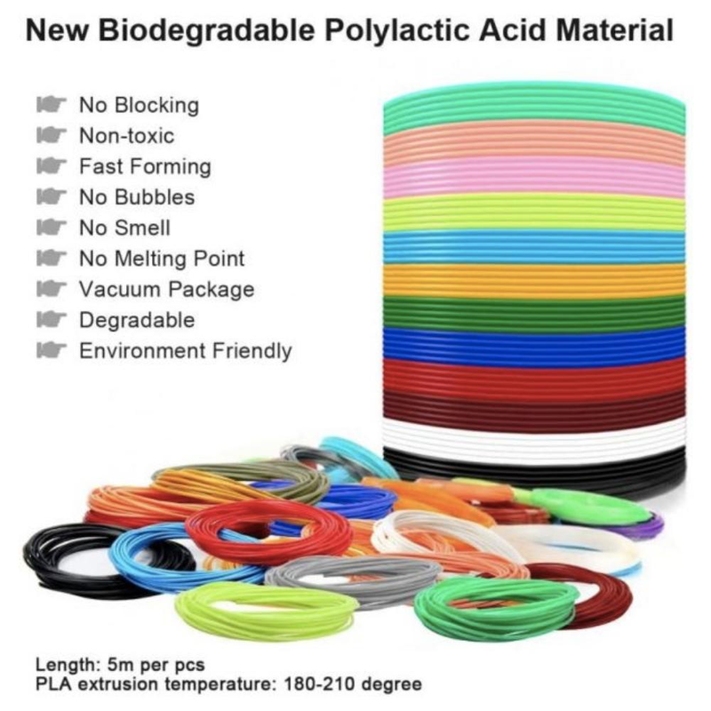 Pla 3d pen replacement filaments &ndash; 10-color pack, , medium-null
