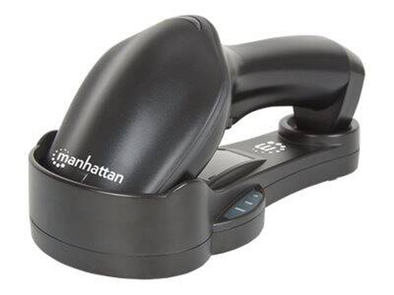 Manhattan 178495 | wireless bluetooth 1d ccd barcode scanner | 80 m range | USB kit + charging dock | black, , medium-null