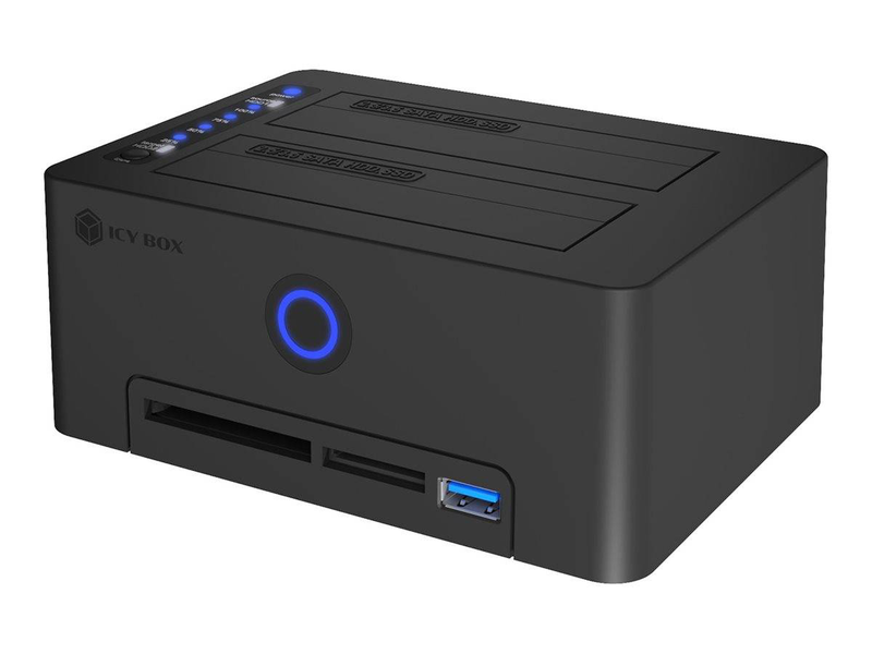 Icy box ib-1233cl-cr / HDD / SSD docking station / clone station / bays: 2 / 2.5" / 3.5" shared / sata 6GB/s / USB 3.2 (gen 1) / black, , medium-null
