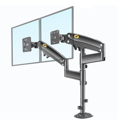 Nbmounts h180 desktop twin monitor mount black, , medium