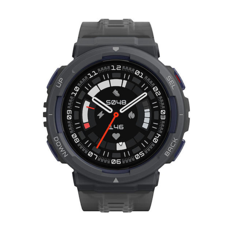 Amazfit active edge 46mm waterproof smartwatch with heart rate monitor (midnight pulse), , medium-null