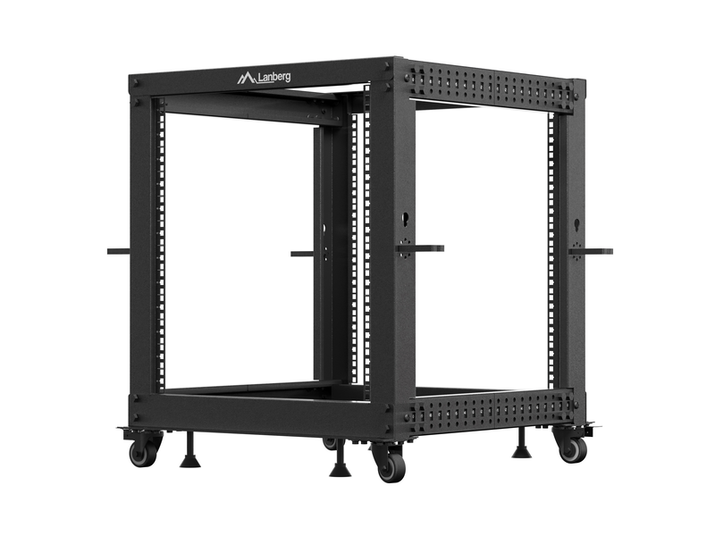 Lanberg open rack 19 12u adj.depth 600-1000mm black, , medium-null