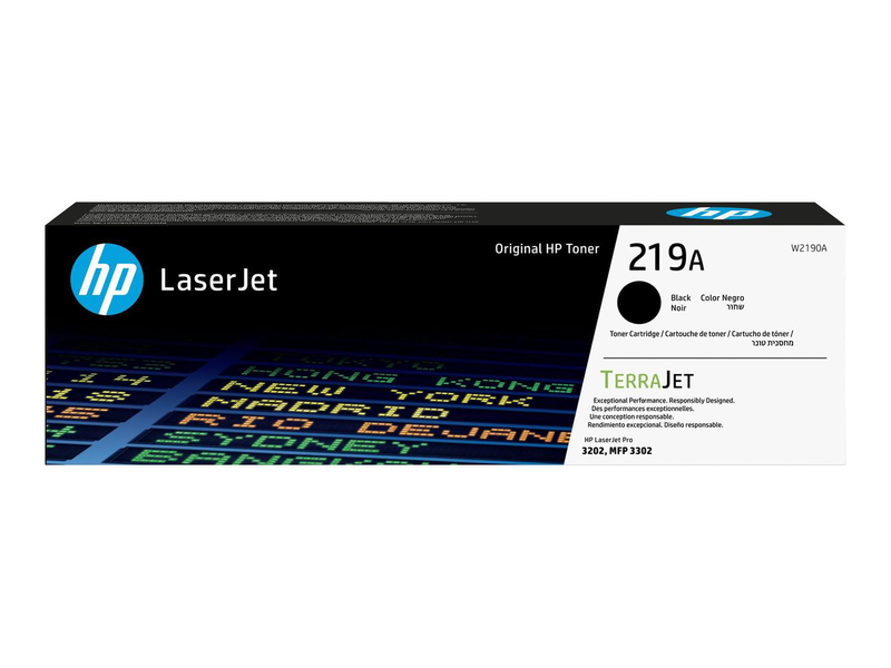 Hp 219a black original laserjet toner cartridge w2190a 1,300 pages for color laserjet pro 3202 3302 series-null