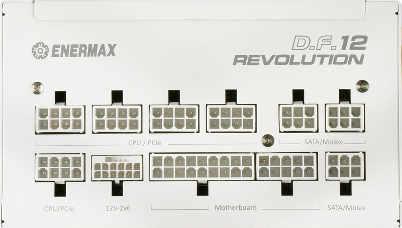 Enermax revolution d.f.12 850w eTV850g-w atx 3.1 fully modular power supply 80 plus gold pcie 12v-2x6 white-null