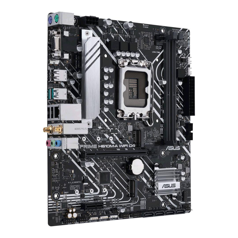 Asus prime h610m-a Wi-Fi d4 micro-atx motherboard lga 1700 intel h610 ddr4 pcie 4.0 dual m.2 Wi-Fi 5 HDMI dp vga black-null
