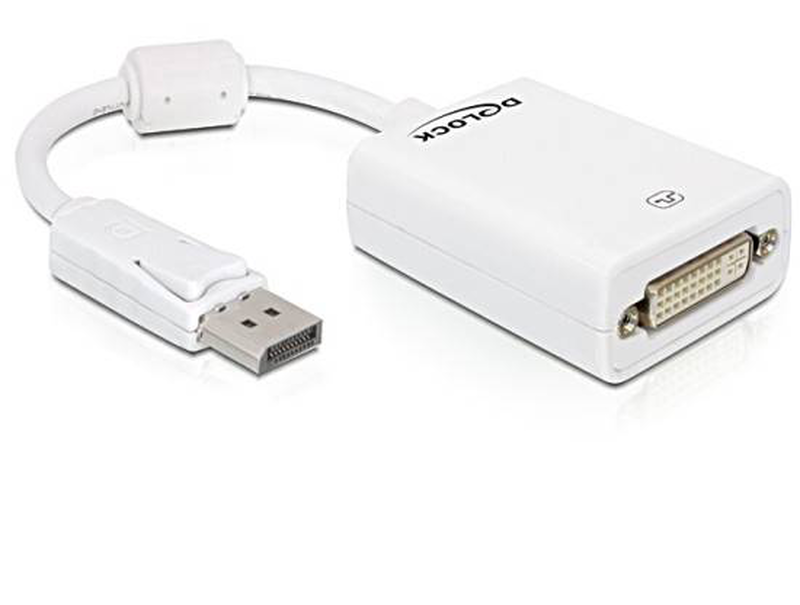 Delock adapter displayport 1.1 male > dvi female passive white, , medium-null