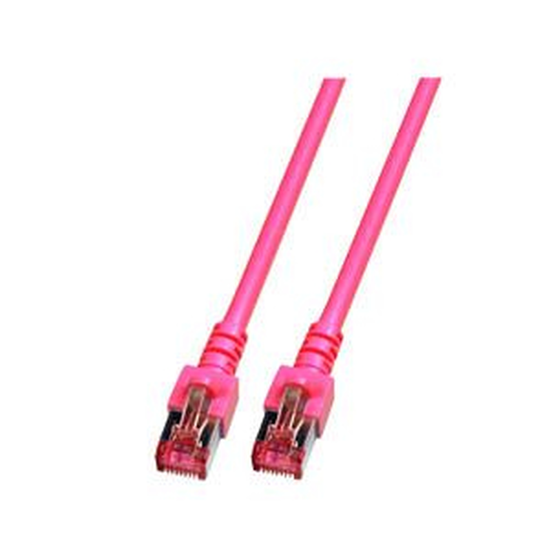 Efb-elektronik ecolan / patch cable / rj-45 (m) to rj-45 (m) / 10 m / pairs in metal foil (pimf) / cat 6 / halogen-free / magenta, , medium-null