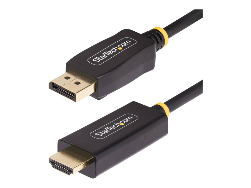 Startech 2m-dp-hdmi-4k60-hdr 2m displayport to HDMI adapter cable 4k 60hz hdr active dp to HDMI 2.0b black-null