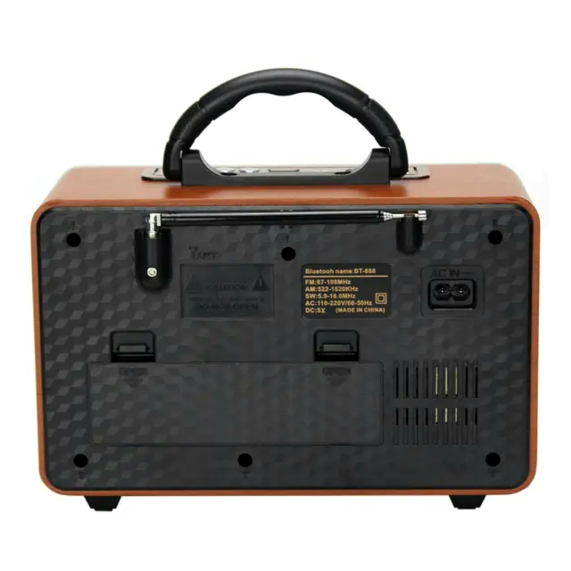 Φορητό επαναφορτιζόμενο ραδιόφωνο με bluetooth vintage style meier 115bt-null