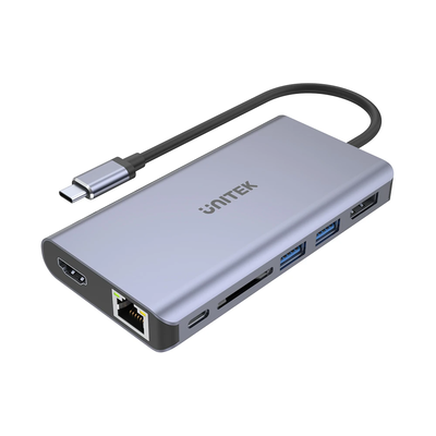 Unitek d1056a Type-C 3.1 HDMI/dp/rj45/sd/pd100w hub space grey, , medium