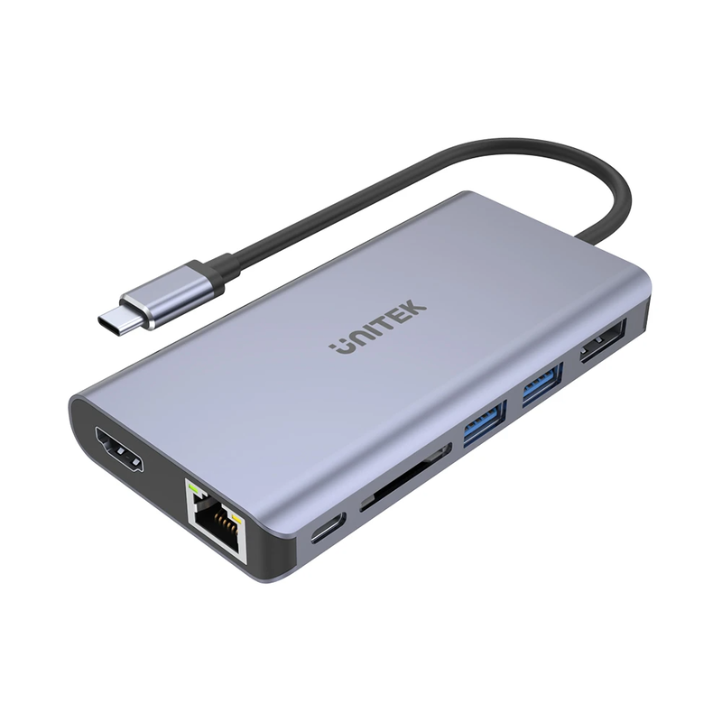 Product image: Unitek d1056a Type-C 3.1 HDMI/dp/rj45/sd/pd100w hub space grey, , medium-null