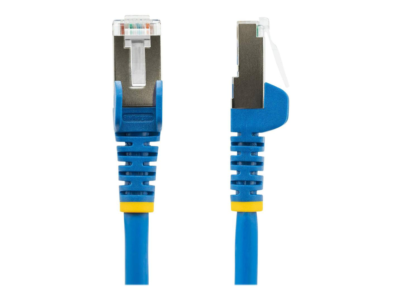 Startech.com 50cm cat6a ethernet cable - blue - low smoke zero halogen (lszh) - 10GBe 500mhz 100w poe++ snagless rj-45 w/strain reliefs s/ftp network patch cord - patch cable - rj-45 (m) to rj-45 (m) - 50 cm - s/ftp - cat 6a - ieee 802.3bt - halogen-free,-null