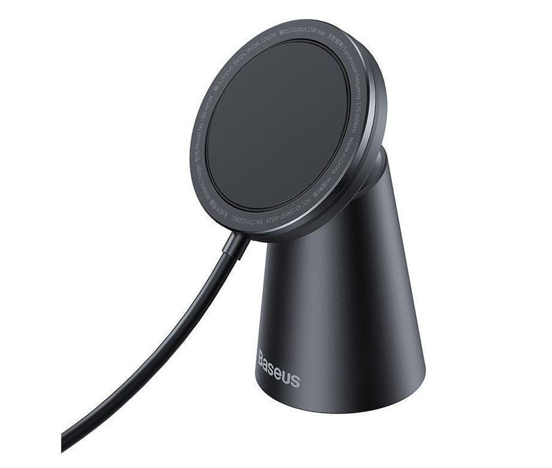 Baseus simple magnetic stand wireless charger black, , medium-null
