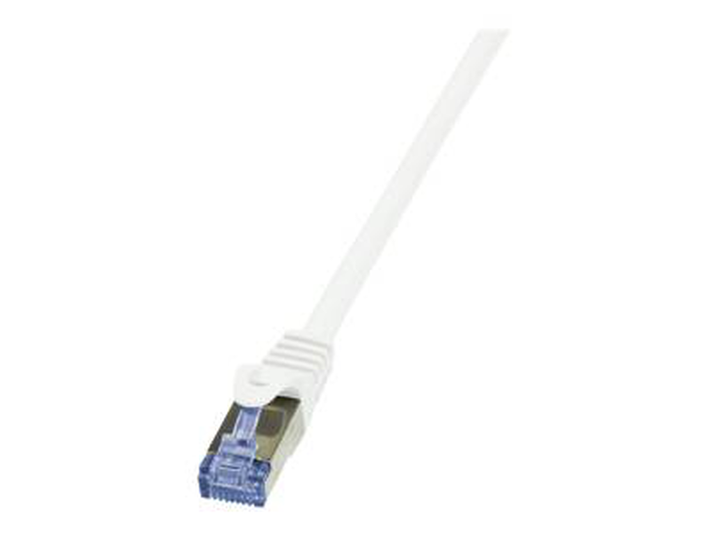 Logilink primeline / patch cable / rj-45 (m) to rj-45 (m) / 25 cm / sftp, pimf / cat 7 / halogen-free, molded, snagless / white-null